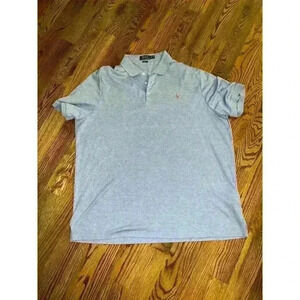 Polo Ralph Lauren Mens Classic Fit Short Sleeve Shirt Light Blue Heathered